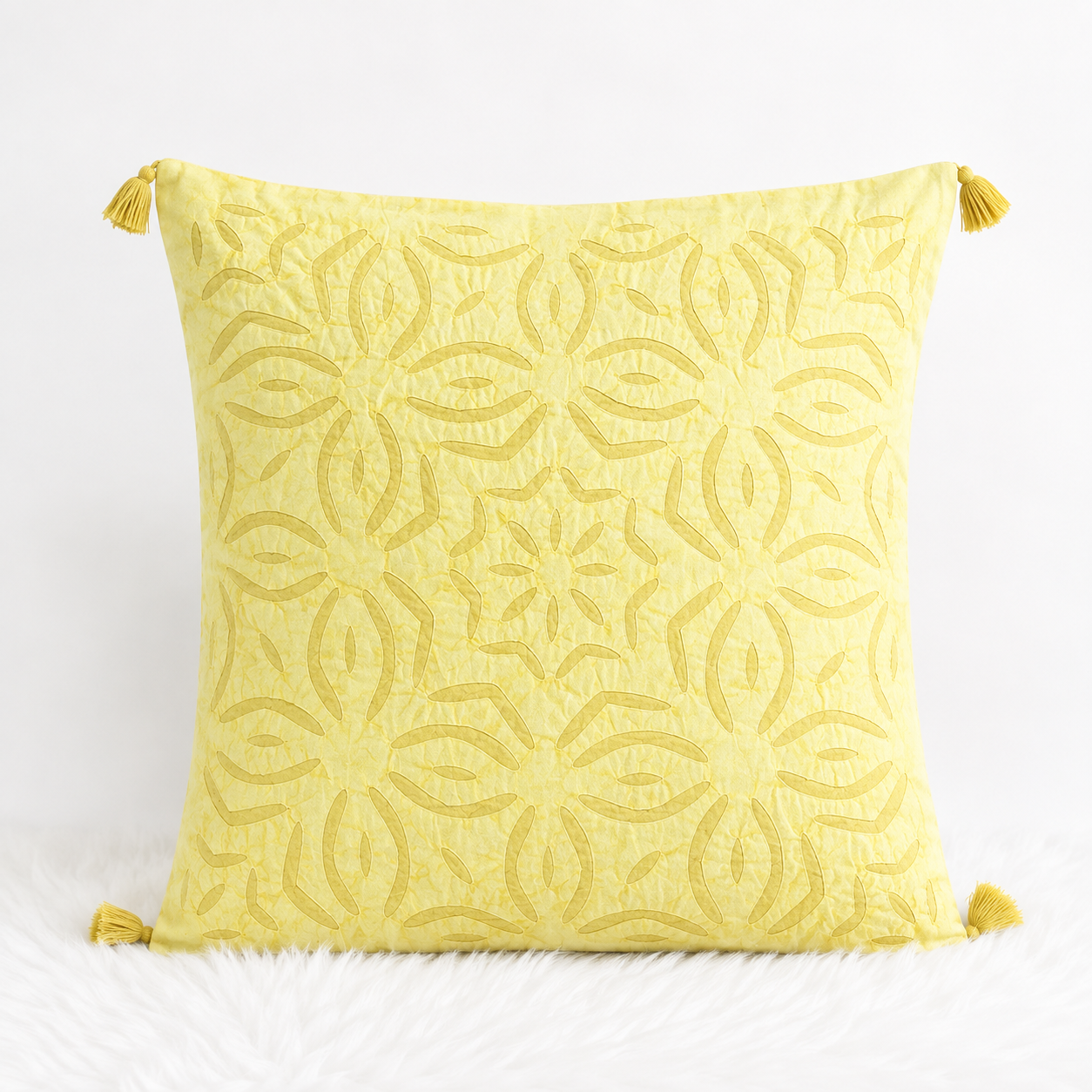 Artisan Made Applique Cutwork Cushion Cover