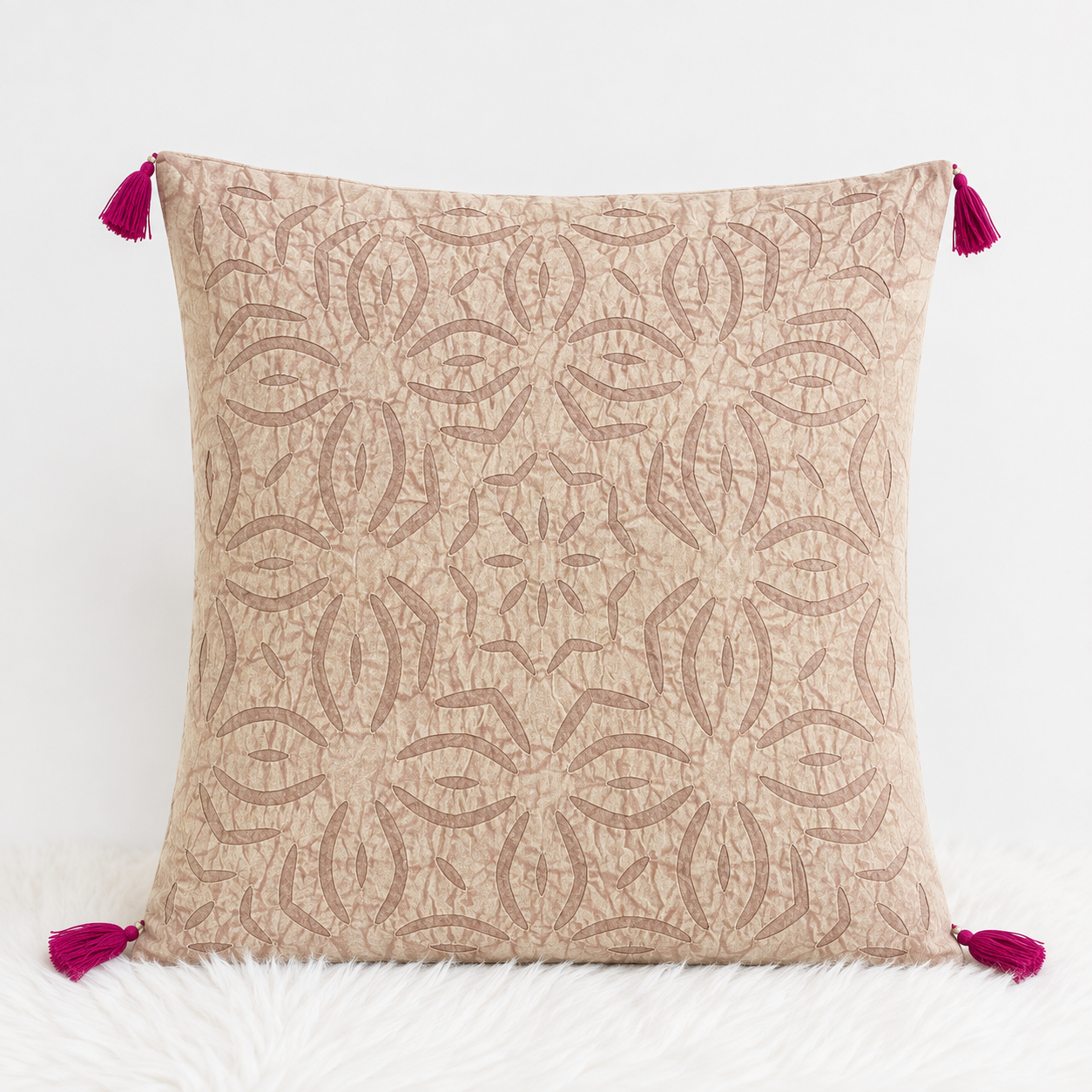 Artisan Made Applique Cutwork Cushion Cover
