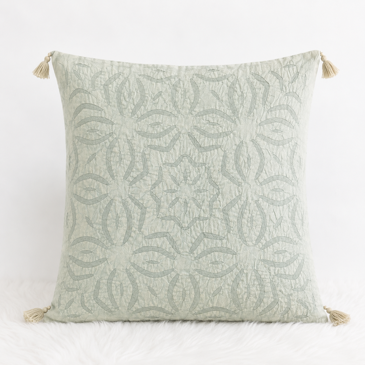 Artisan Made Applique Cutwork Cushion Cover