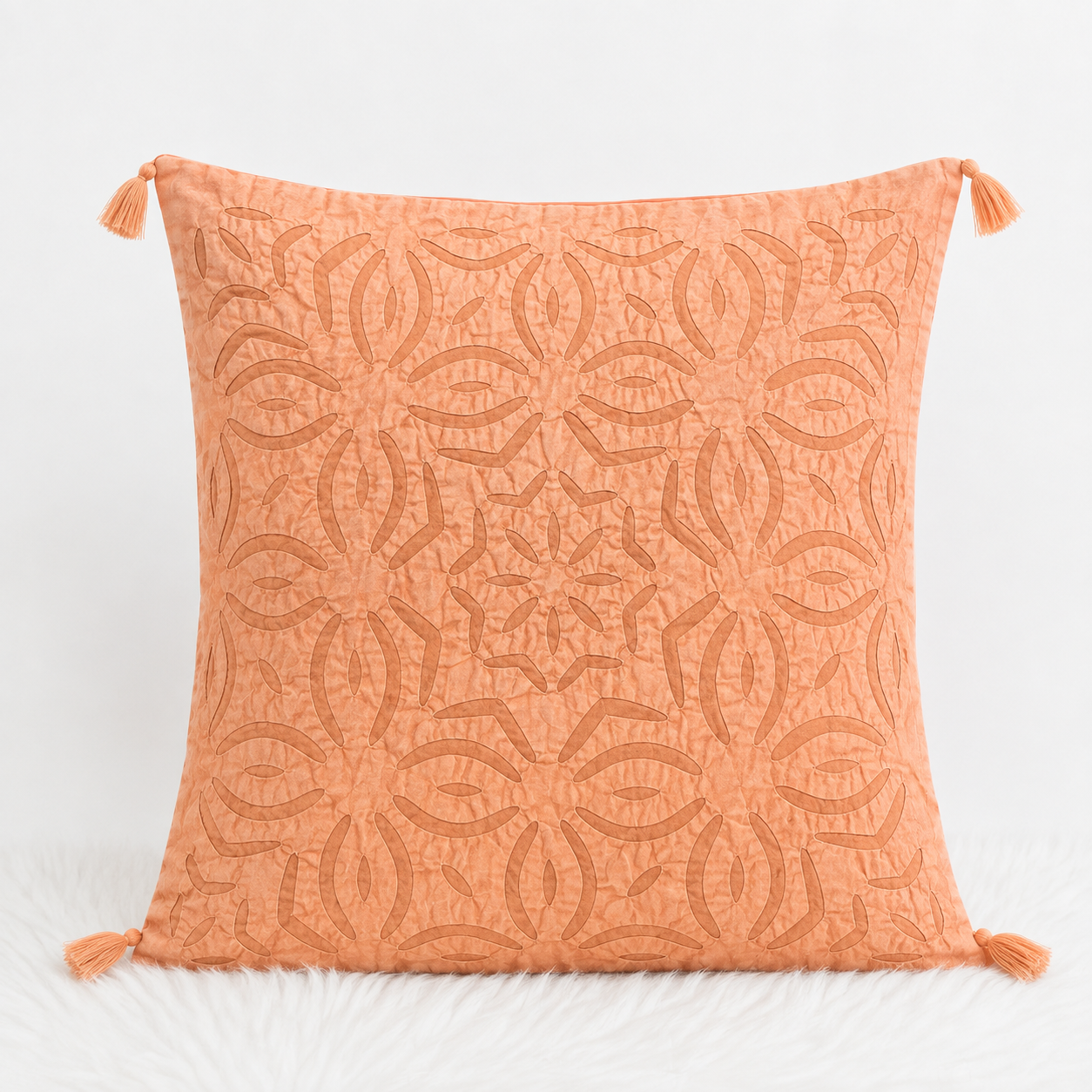 Artisan Made Applique Cutwork Cushion Cover