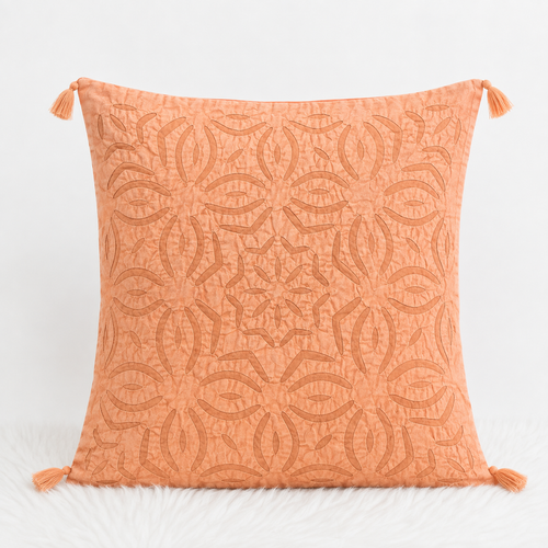 Artisan Made Applique Cutwork Cushion Cover