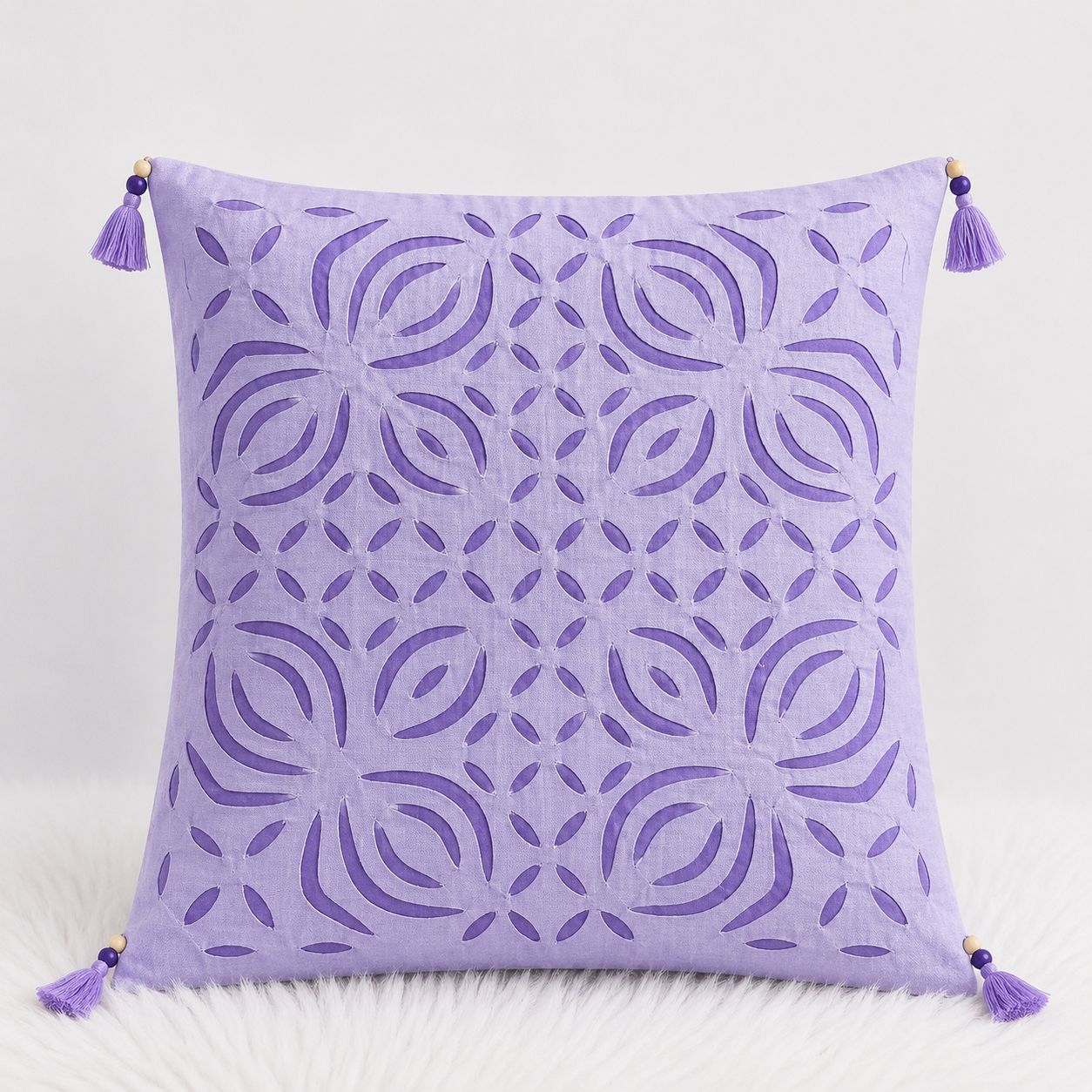 Artisan Made Applique Cutwork Cushion Cover