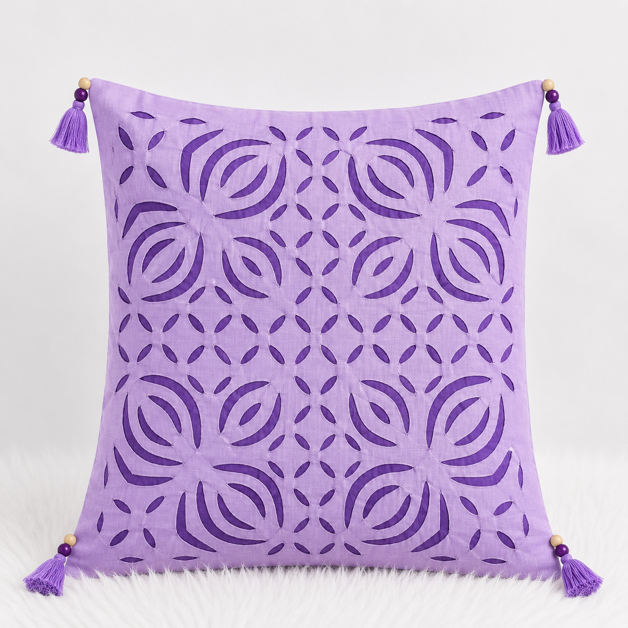 Artisan Made Applique Cutwork Cushion Cover