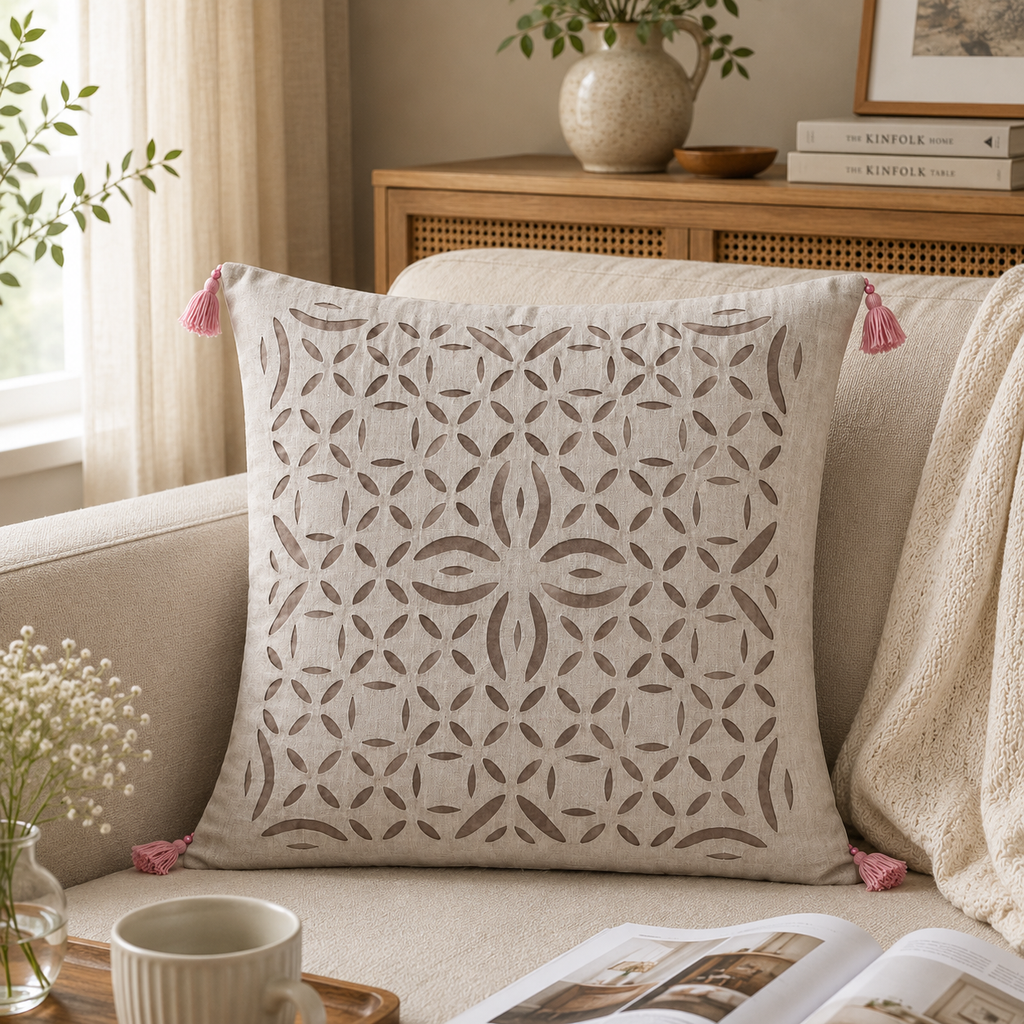 Indian Heritage Applique Cushion Cover