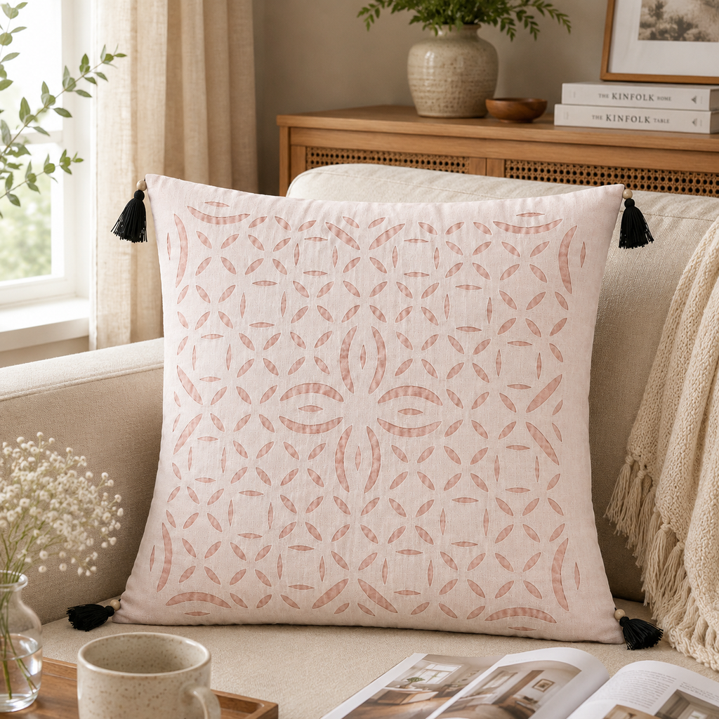 Indian Heritage Applique Cushion Cover
