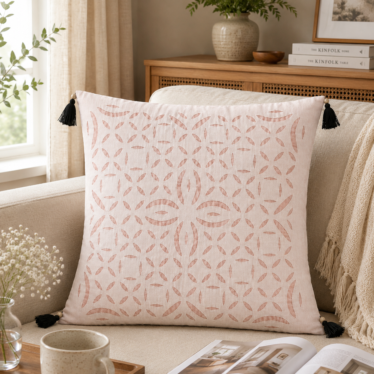 Indian Heritage Applique Cushion Cover