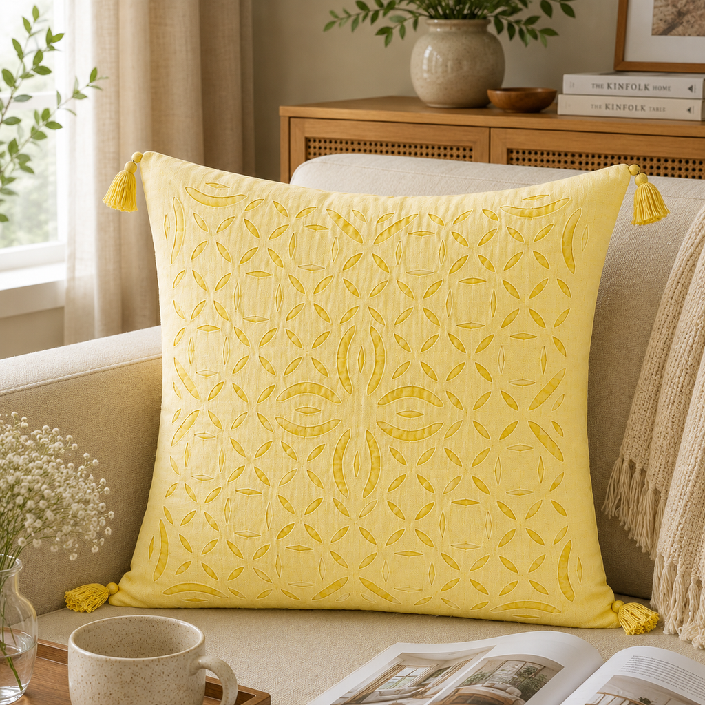 Indian Heritage Applique Cushion Cover