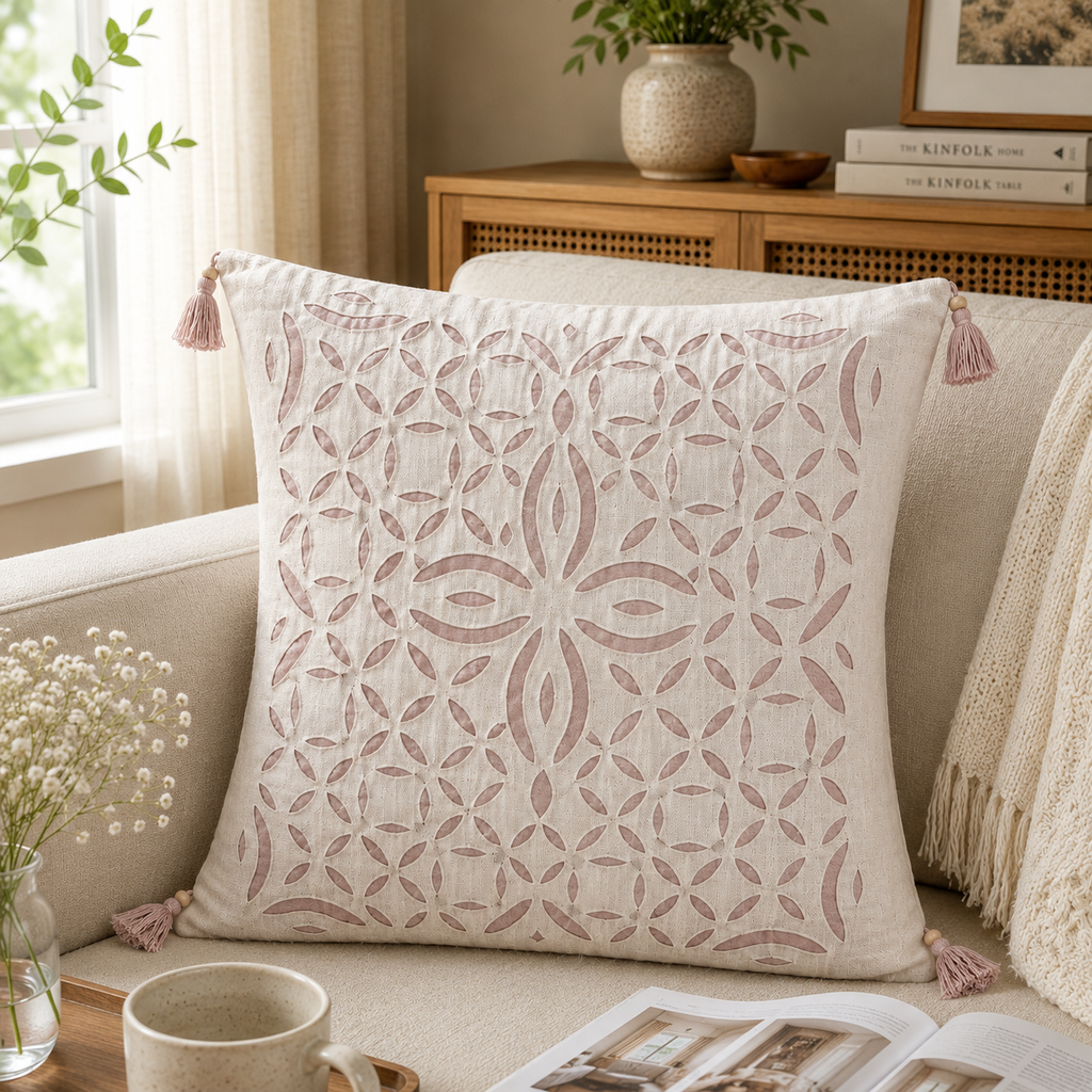 Indian Heritage Applique Cushion Cover