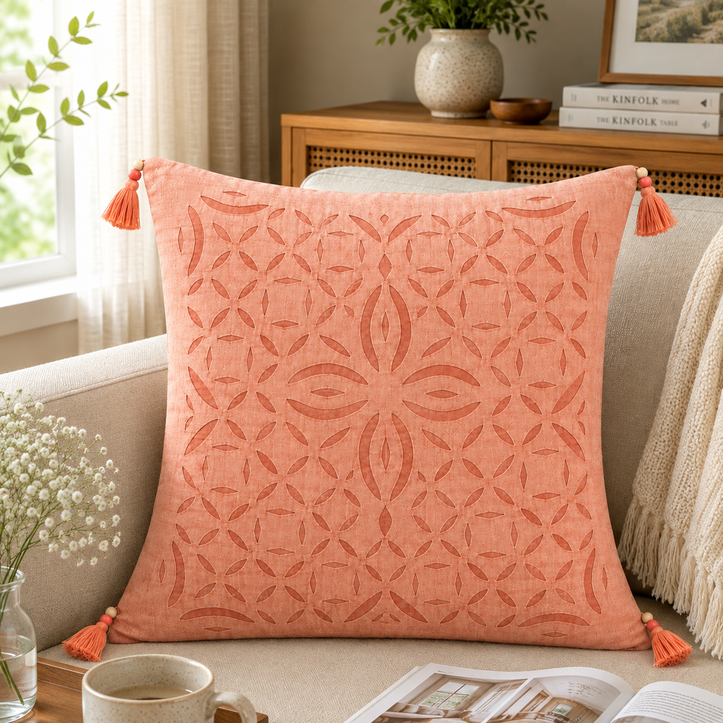 Indian Heritage Applique Cushion Cover