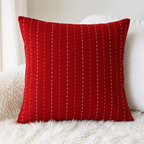 Minimal Line Detailed Thread Work Embroidered Cushion Cover