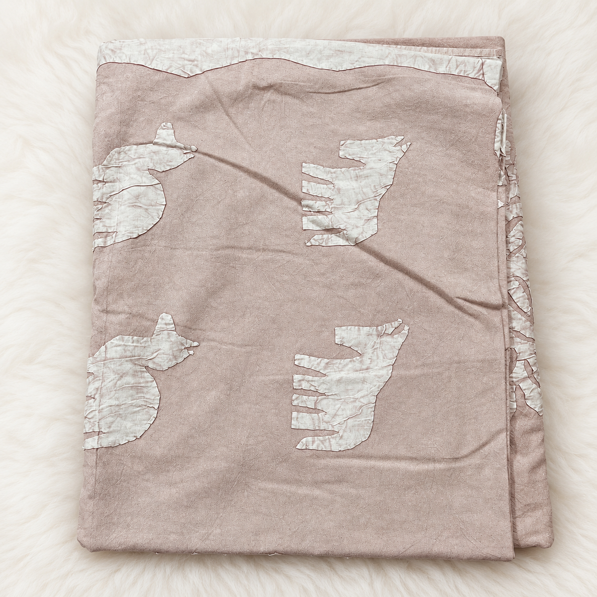 Sunlit Grove Tree Applique Bedsheet Set