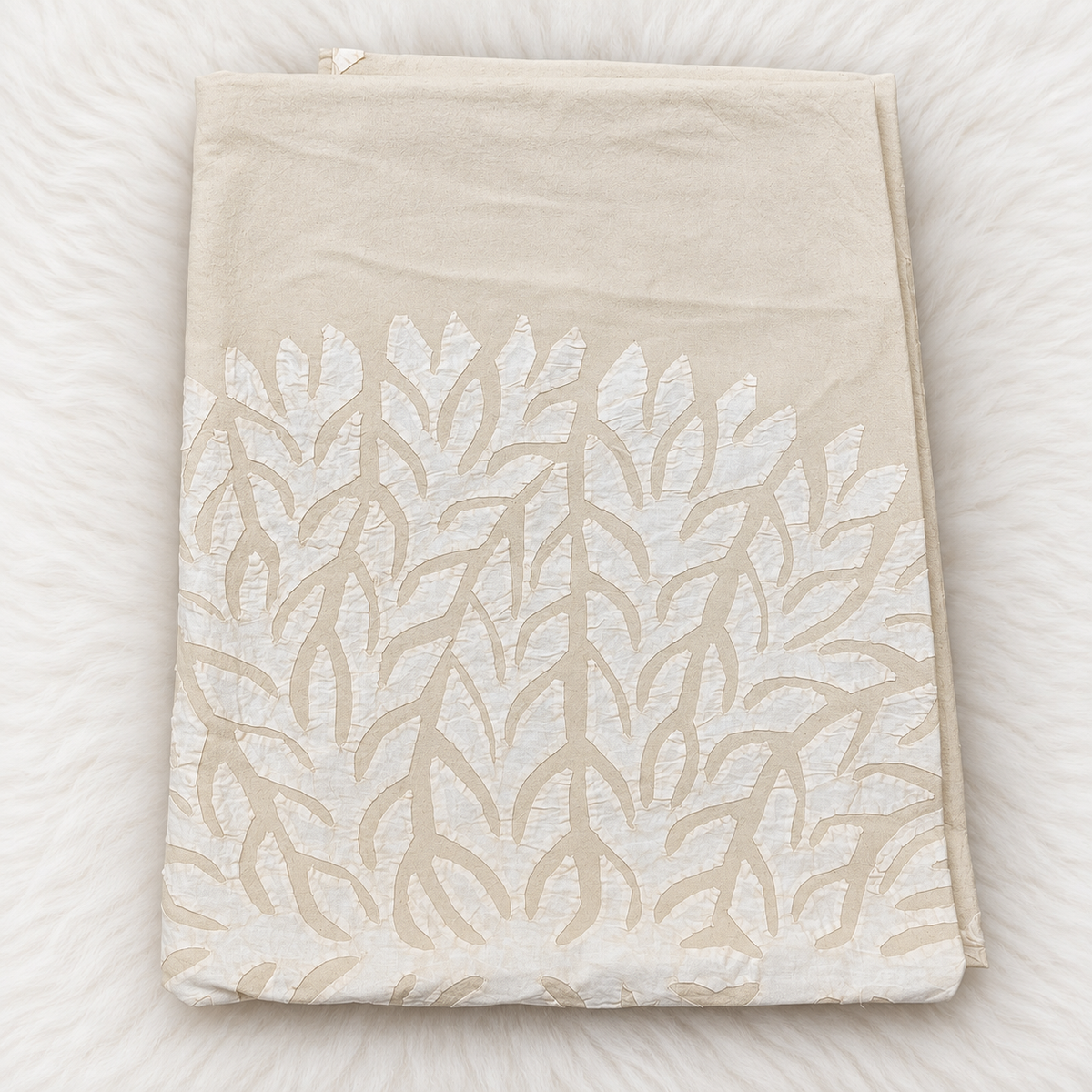 Sunlit Grove Tree Applique Bedsheet Set
