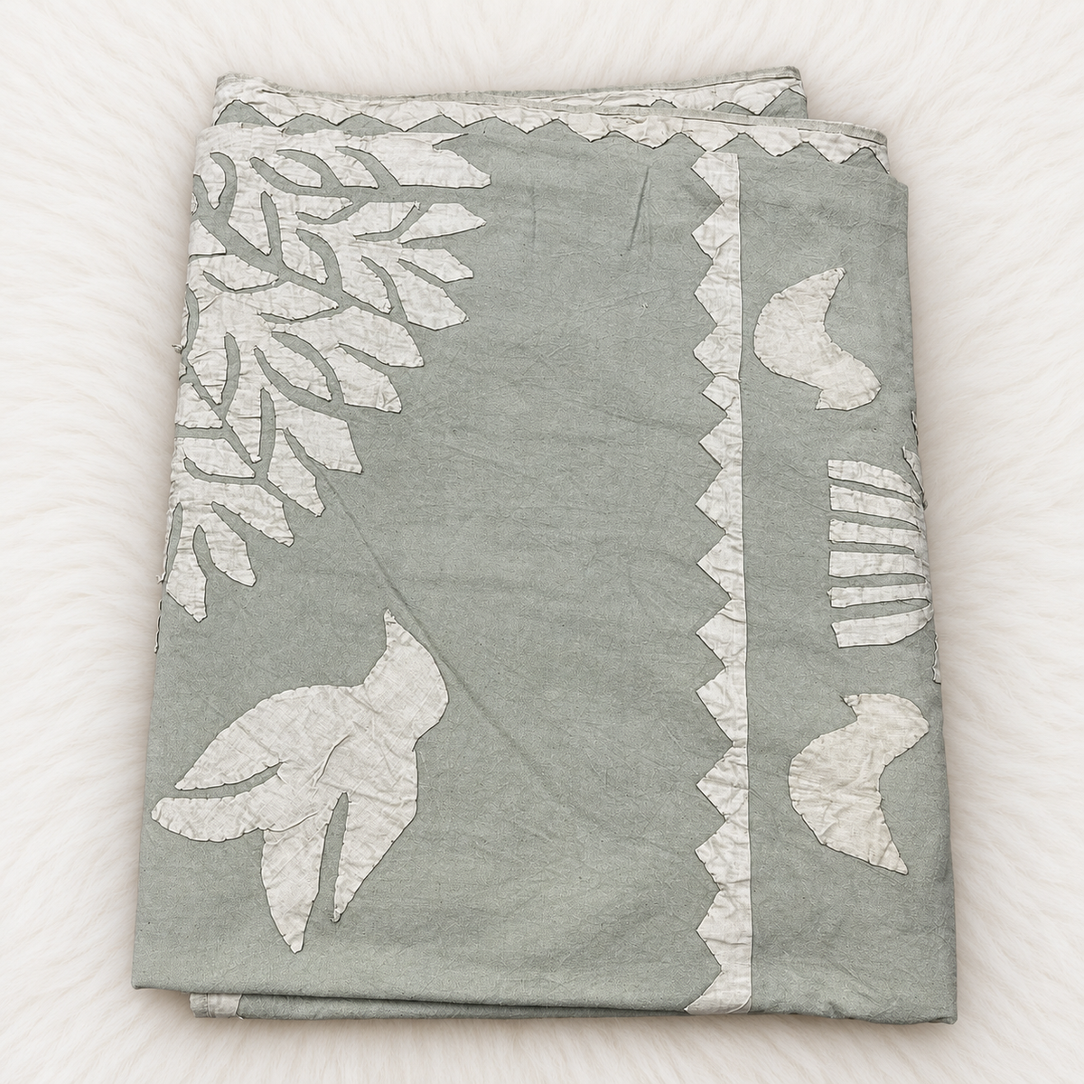 Sunlit Grove Tree Applique Bedsheet Set