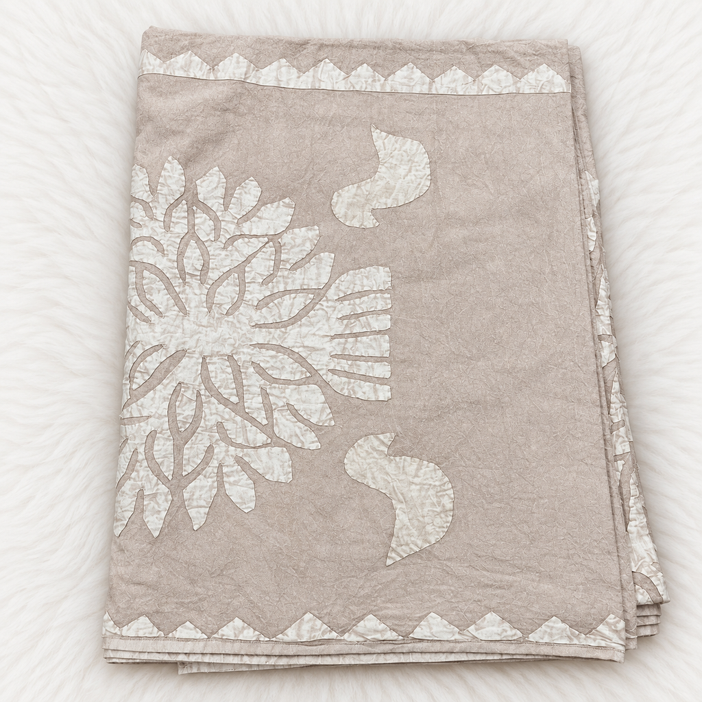 Sunlit Grove Tree Applique Bedsheet Set