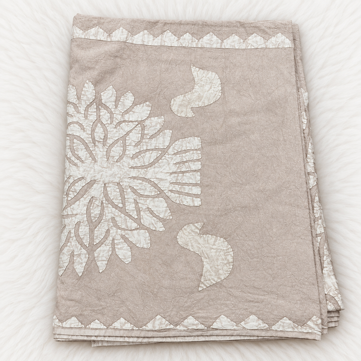 Sunlit Grove Tree Applique Bedsheet Set