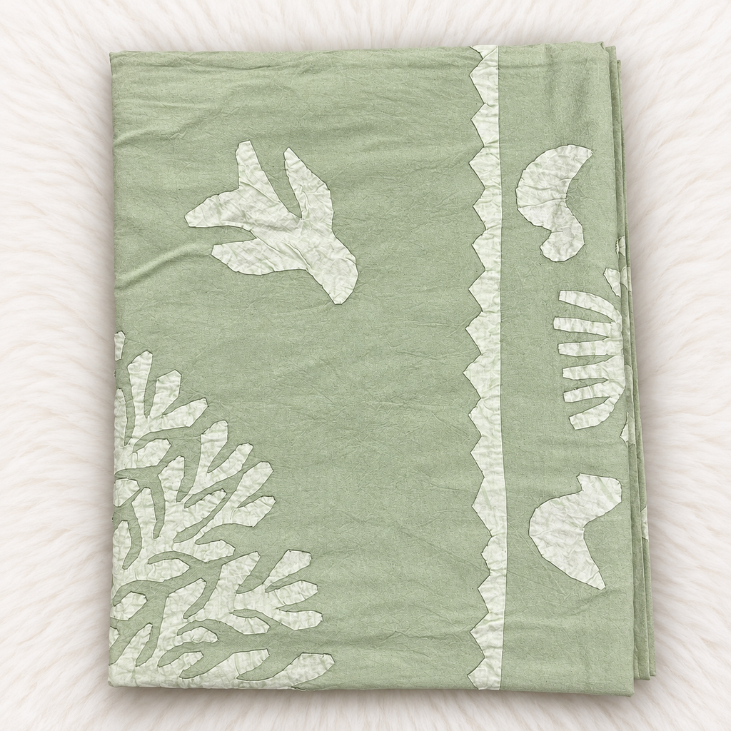 Sunlit Grove Tree Applique Bedsheet Set