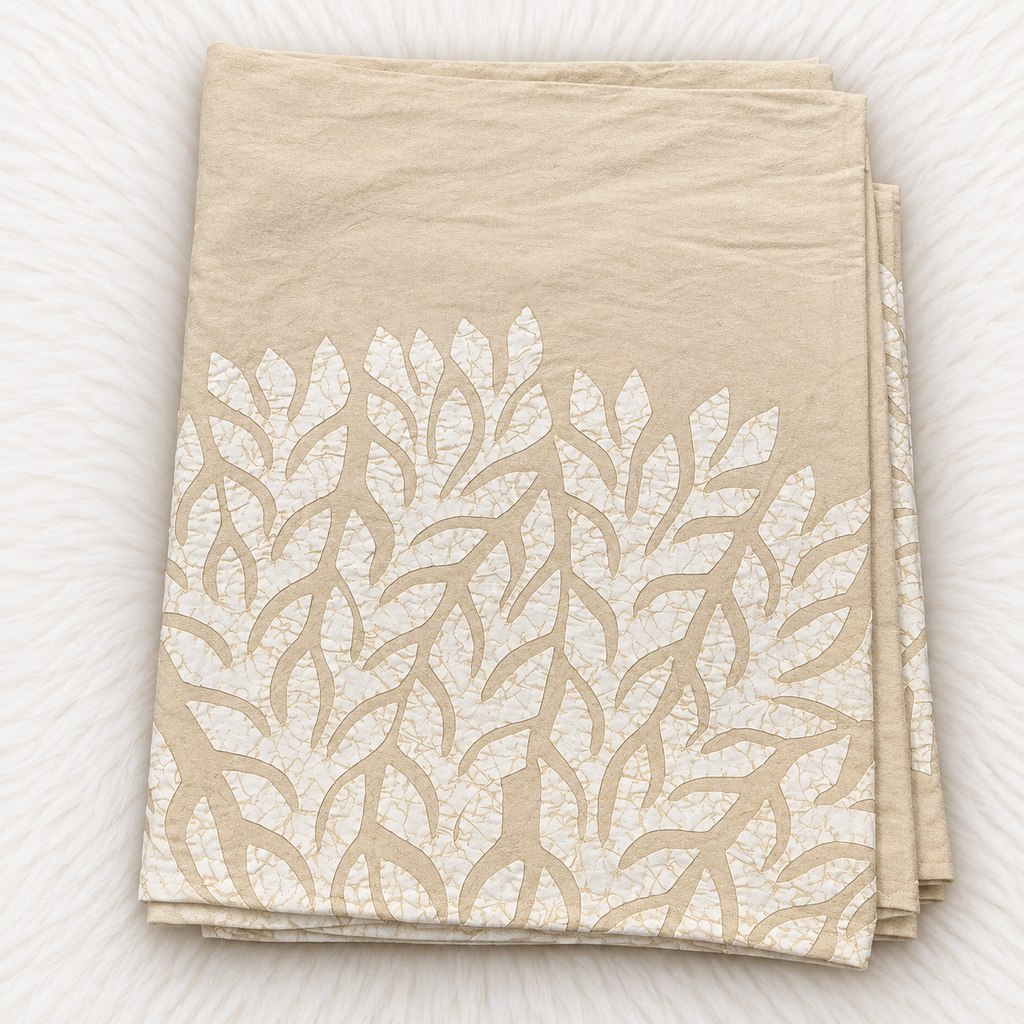 Sunlit Grove Tree Applique Bedsheet Set