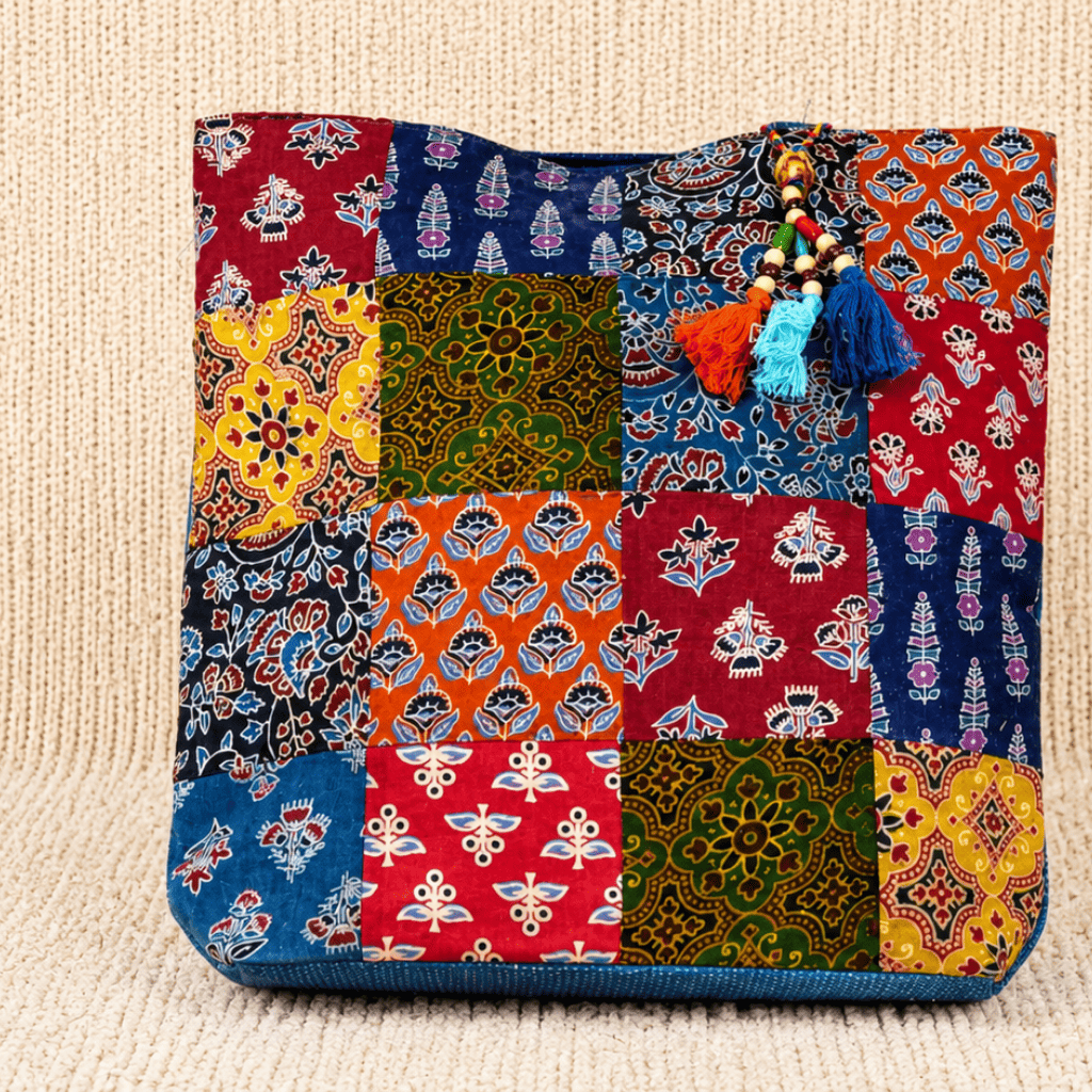  Colorful Ajrakh Patchwork Bag