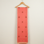 Festive Tassel Embroidery Peach Chanderi Saree