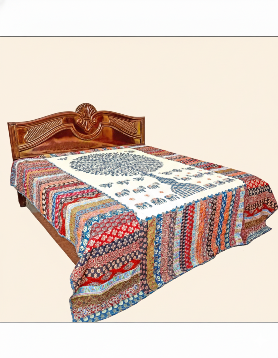 Elephant Parade Heritage Fusion Embroidered Bed Sheet
