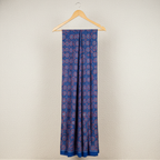 Geometric Mosaic Starburst Modal Blue Saree