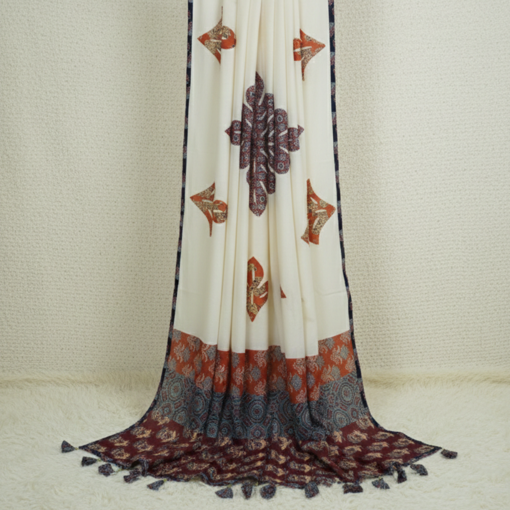 Heritage Touch Cotton Applique Dupatta
