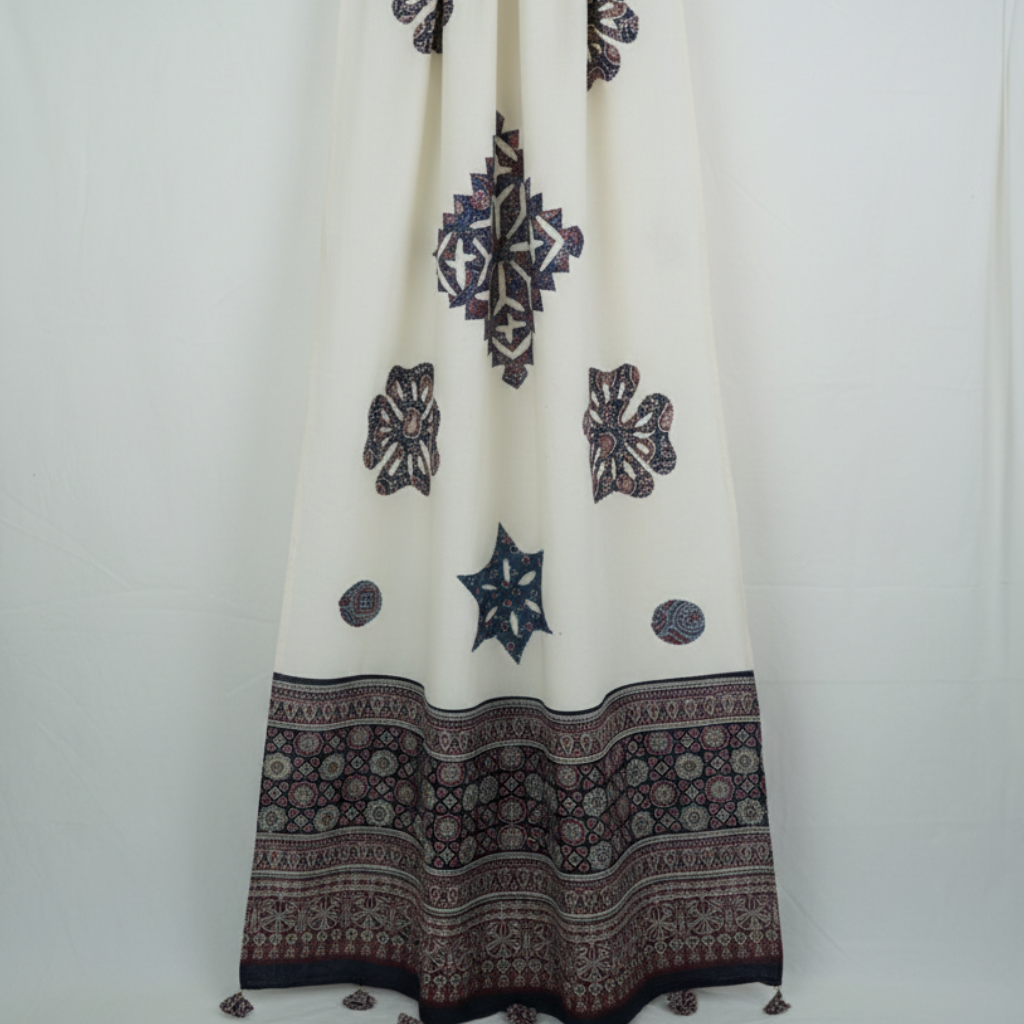 Heritage Touch Cotton Applique Dupatta