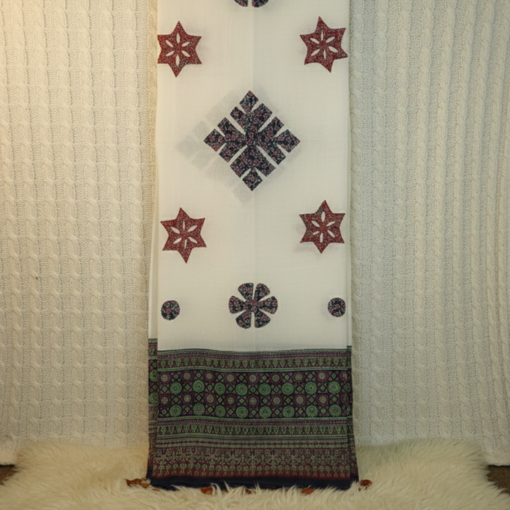 Heritage Touch Cotton Applique Dupatta