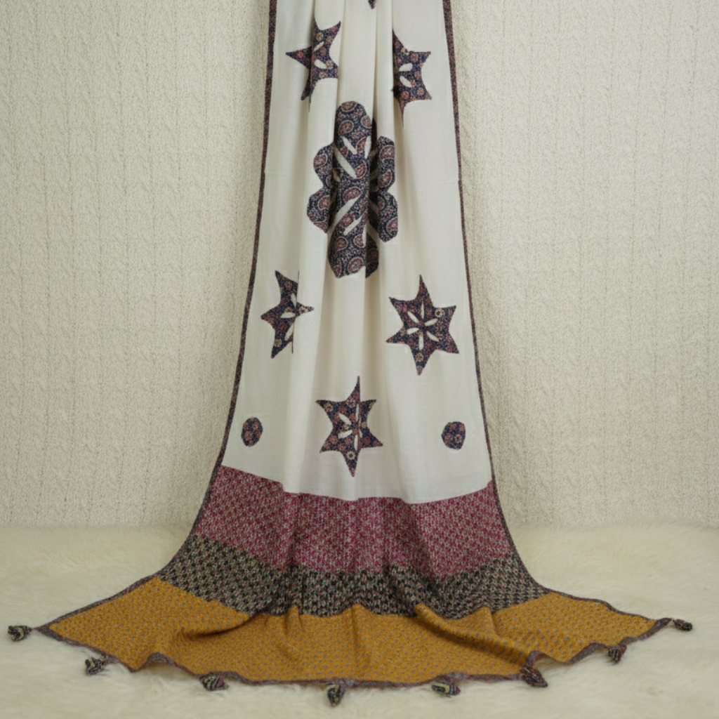 Heritage Touch Cotton Applique Dupatta