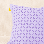 Lavender Appliqué Cutwork Cushion Cover