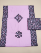 Lavender Royale Applique Heritage 2 Pc Suit Set