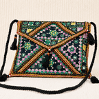 Midnight Craft Black Embroidered Rajasthani Sling Bag