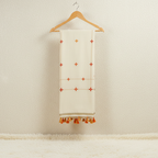 Off White Ethnic Tassel Embroidery Saree