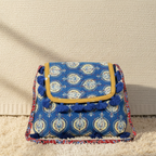 Pattern Play Cotton Bag with Printed Motifs & Tassels