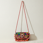 Pink Charm Colorful Embroidered Sling Bag