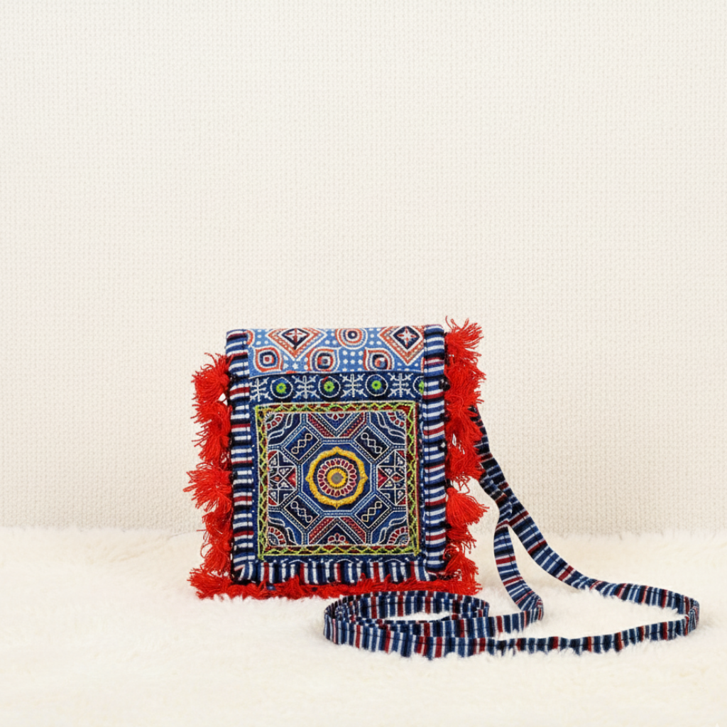 Pocketful of Charm Small Embroidered Mobile Sling Bag