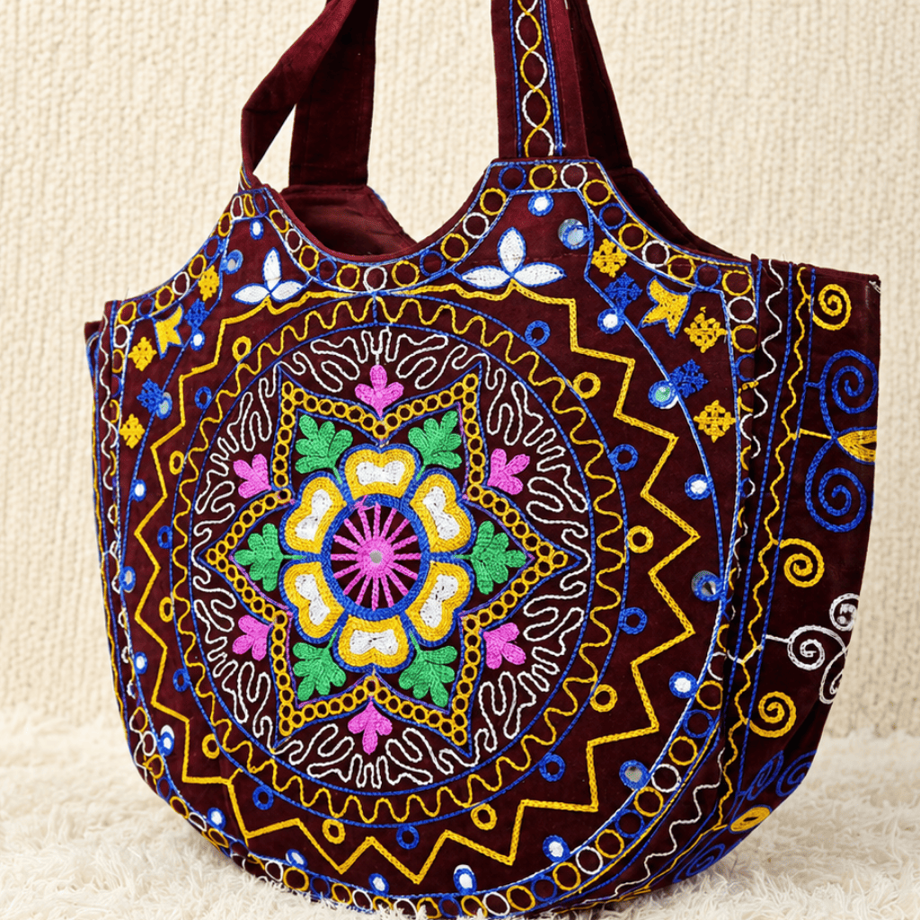 Red Embroidered Rajasthani Bag 