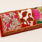 Red Floral Embroidered Ethnic Purse