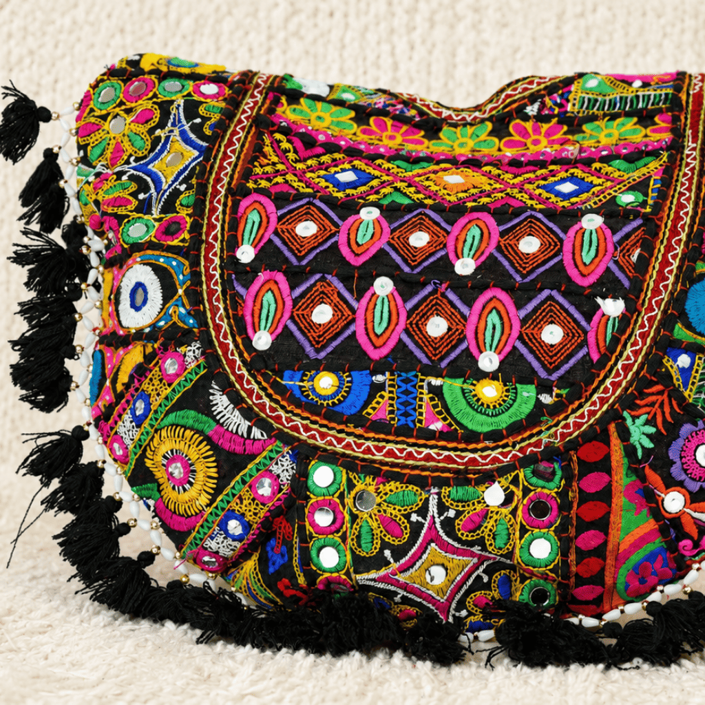 Royal Rajkothi Colorful Embroidered Black Bag