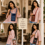 Small Embroidered Mobile Sling Bag