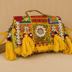 Sunny Flair Yellow Banjara Style Ethnic Bag 1