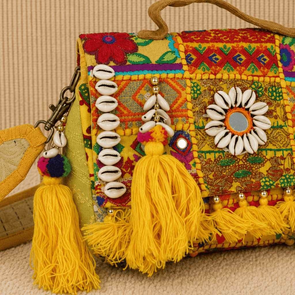 Sunny Flair Yellow Banjara Style Ethnic Bag 
