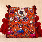 Sunset Hues Orange Shell Detailing Banjara Bag
