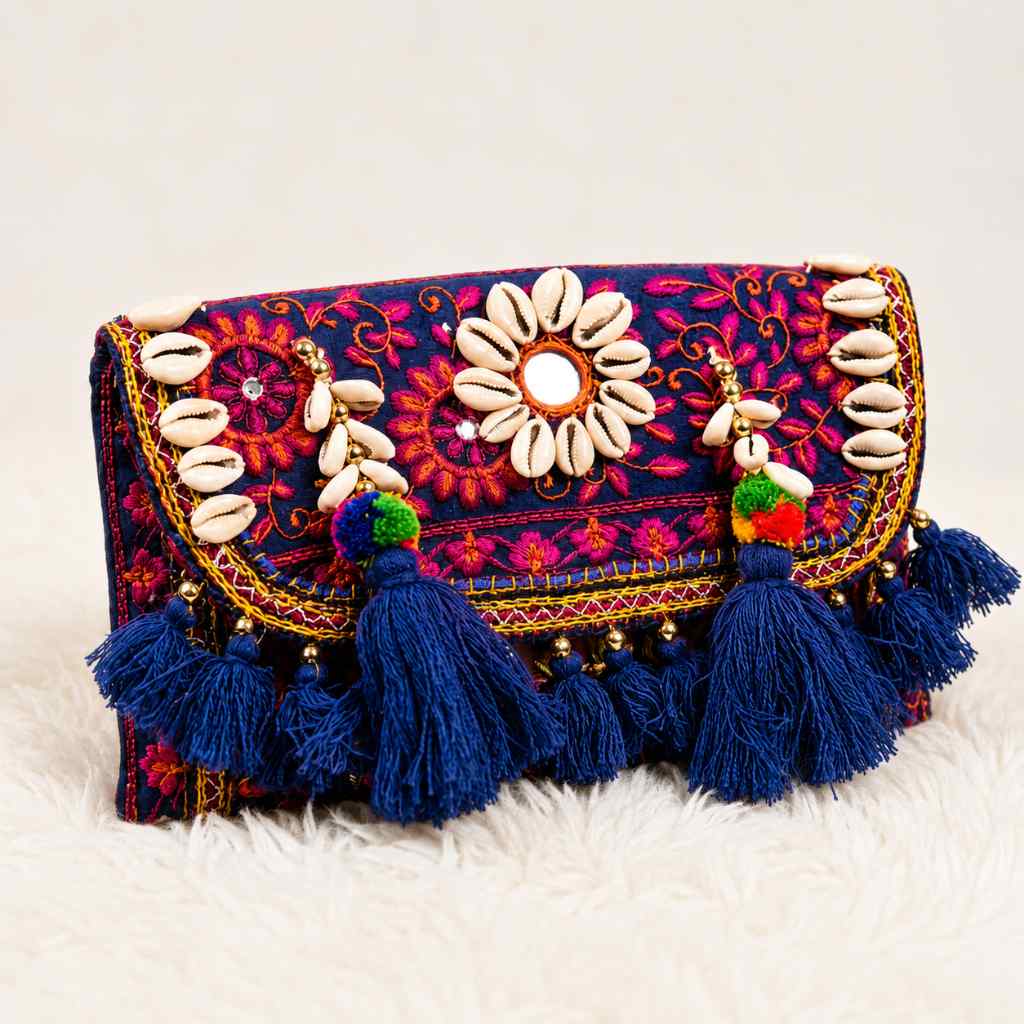 Folk Fusion Colorful Embroidered Banjara Bag with Codi Accents