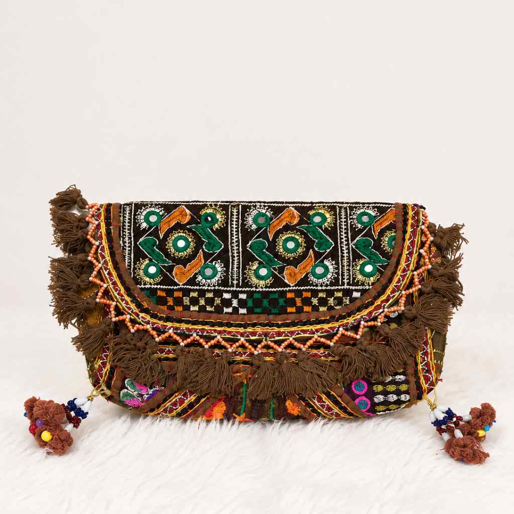 Nomad Banjara Embroidered Sling Purse