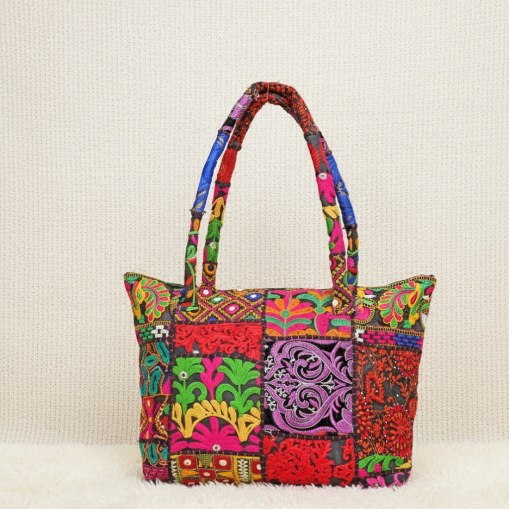 Vibrant Motifs Multicolor Shoulder Bag
