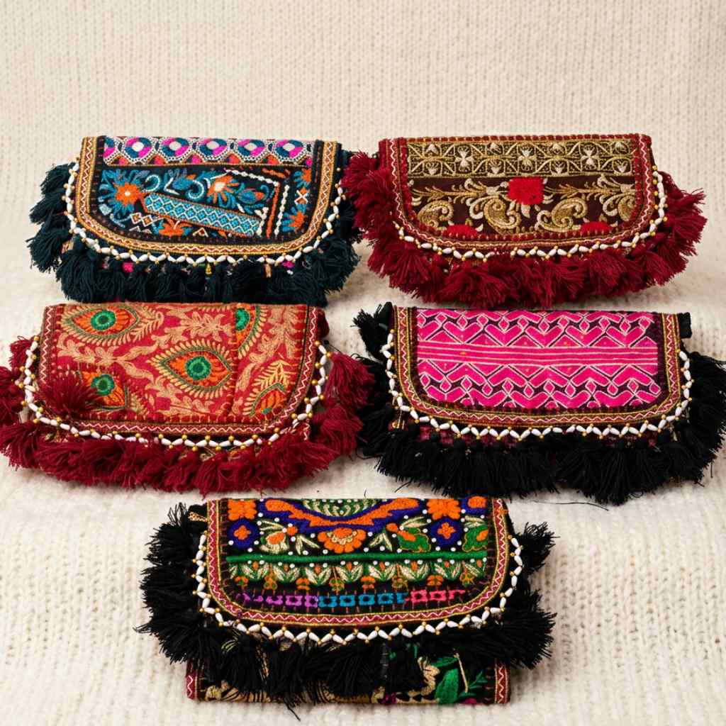 Vibrant Vibes Embroidered Sling Bag for Women
