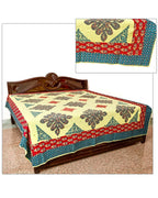 Royal Blossom Mosaic Appliqué Heritage Bed Sheet