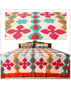 Mosaic Carnival Vibrant Applique Bedsheet