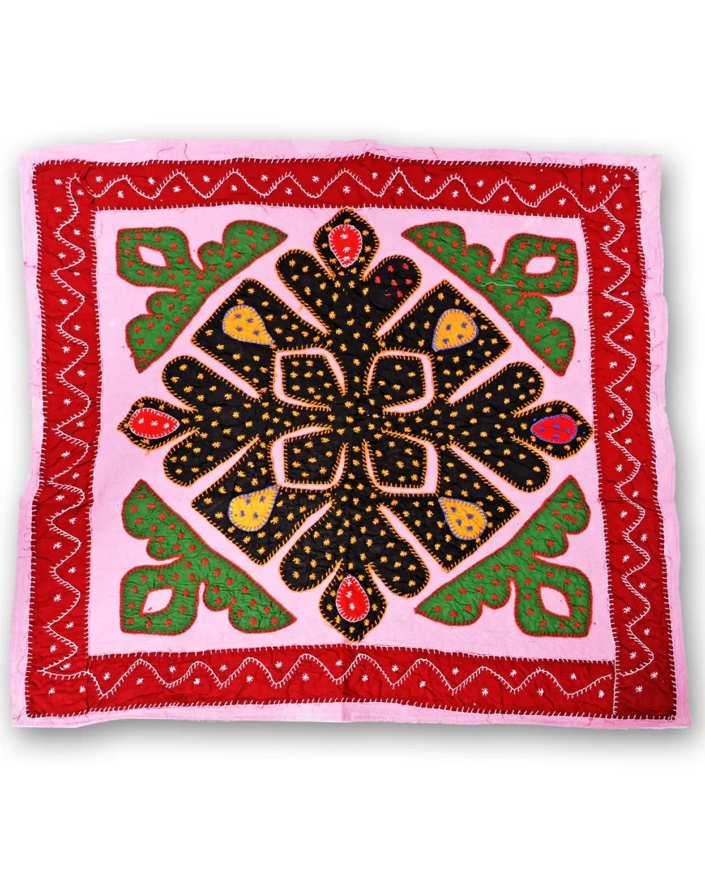Festive Lotus Medallion – Decorative Folk Table Cover